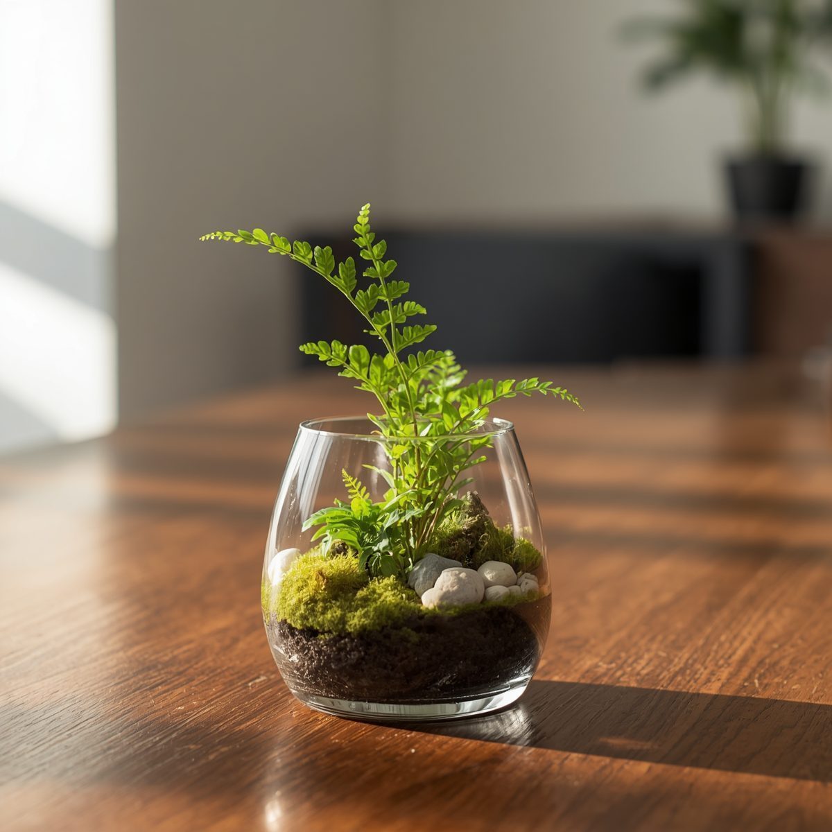 MoNS terrarium moss nutrient solution — uniform growth and no visible residue after application